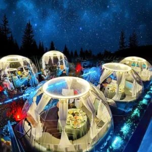 Bubble Balloon Tent With Lighting Outdoor Transparent Bubble Tent for Camp With Prefab Inflatable Bubble House Unicorn