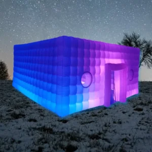 Bubble LED Light Outdoor with Lights Lighted Inflatable Cube Tent for Rental