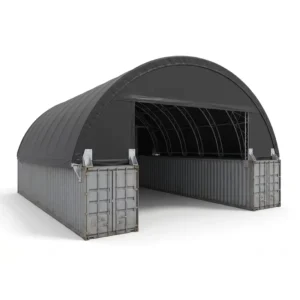 Building Structure Fabric Shelter Storage Container Market Produce Truss Tent Double Roof Dome Site Bulk Galvanized Steel