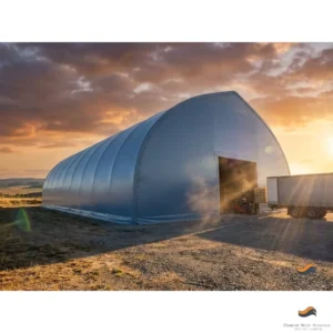 Building Warehouse Fabric Fire Retardant Storage Shelter Structure Certified Tent PVC Load Fertilizer Membrane Galvanized Steel