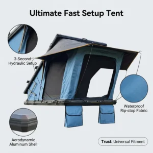 Bulk Factory Price Hydraulic Automatic Folding Roof Top Tent Heavy Duty Soft Shell Car Tent for SUV Workshop & Fleet