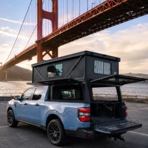 CANO Factory Direct Ford Maverick Rooftop Tent Hard Shell Popup Camper with Shock Absorber Aluminum Alloy Outdoor Camping