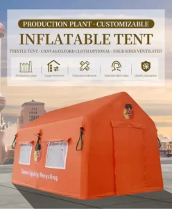 CE Airtight Tube Inflatable Waterproof Oxford Three-Season Tent with Automatic Opening for Disaster Relief and Medical Events