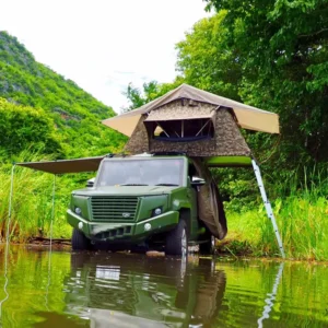 Camouflage Universal 4X4 Car Roof Top Tent with Canvas Four-Season Foldable Waterproof Design