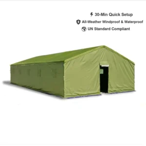 Camp Relief Mobile Portable Foldable Folding Set Refugee Shelters Canopies All-Weather Windproof & Waterproof 30-Min Quick Setup