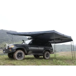 Camper Trailer Land Cruiser Pop up with 4×4 WD SUV Car Rooftop Tent 270 Degree Hard Shell Caravan Awning 8 Person