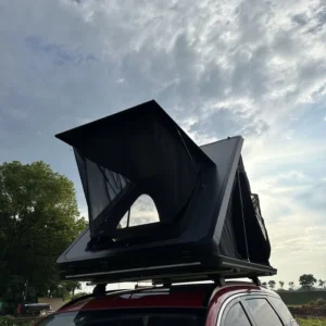 Camping Aluminum 3 Person Outdoor Hiking Rooftop Roof Top Car Tent Triangle Clamshell Hard Shell Rooftop Tent