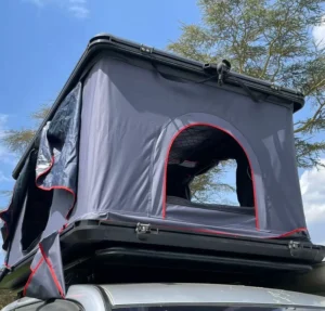 Camping Aluminum 3 Person Outdoor Hiking Rooftop Roof Top Car Tent Triangle Clamshell Hard Shell Top Roof Tent