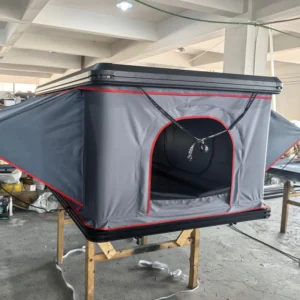 Camping Aluminum 3 Person Outdoor Largest Light Rooftop Tent Roof Top Car Tent Triangle Clamshell Hard Shell Top Roof Tent