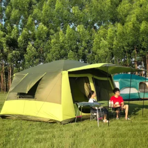 Camping Family Tent Outdoor Multi-person Sun Protection Rainstorm One Bedroom Quick Opening Pole Tent Oxford Fabric Four-Season