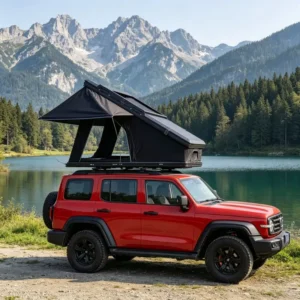 Camping Hard Shell Triangle Clamshell Rooftop Tent 4×4 Ultra Thin Aluminum