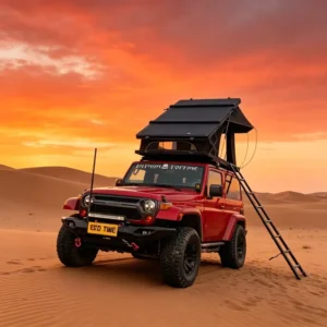 Camping Hard Shell Triangle Clamshell Rooftop Tent 4×4 Ultra Thin Aluminum