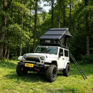 Camping Hard Shell Triangle Clamshell Rooftop Tent 4×4 Ultra Thin Aluminum