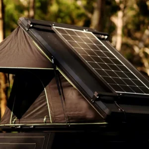Camping Light Weight Solar Powered Car Roof Top Tent Hard Shell Aluminum 3-5 Person Rooftop Tents Skylight with Solar Panel