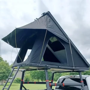 Camping Outdoor 2-3 Person Triangular Aluminum Hard Shell Roof Tent Oxford Four-season Waterproof Quick Automatic