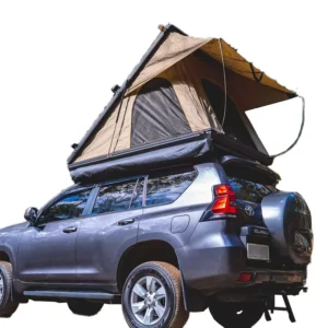 Camping Quick Open Clamshell Roof Top Tent Hard Shell 2 Person Four-Season Waterproof Canvas