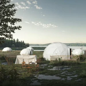 Camping Shelter Offering Superior Durability and Weather Resistance for Scenic Landscapes and Remote Locations Dome