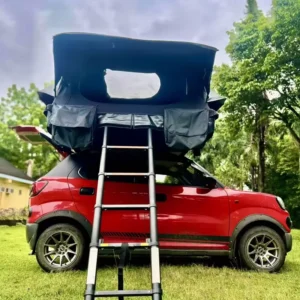 Camping Soft Car Rooftop Tent Car SUV Truck Sun Shelter Auto 4 Season Lightweight Soft Shell Roof Top Tent 2 Person