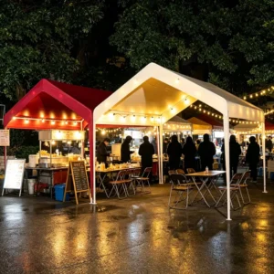 Camping & Street Vendor Tent Waterproof Sun Rain Canopy for Bazaar Stalls Park Parties Commercial & Hotel Outdoor Events