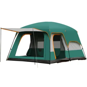 Camping Supplies Portable Tent Outdoor 3-4 People Canopy Two Rooms One Hall Breathable Big Tent Full Set Four