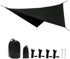 Camping Tarp Poles 16×12 Ft Four-season Two Bedrooms Double Layer Extended Type Waterproof Beach Tent Tarp Rain Shelter Portable