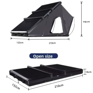 Camping Tent Triangle Ridge Tent Aluminum Alloy Hard Top Automatic Outdoor SUV Rainproof Windproof 3000mm Waterproof Car Tent