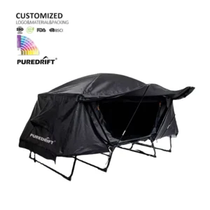 Camping Tent with Bed Frame Quick Installation Lightweight Foldable Cold Proof Rainproof for Outdoor Camping Fishing Travel