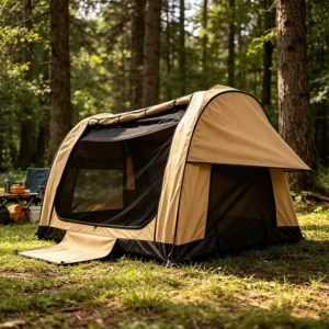 Camping Tent with Thickened Double Layer Fabric Rainproof Design Large Capacity Spacious for Outdoor Hiking Travel