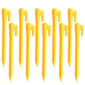Camping Tools Plastic Tent Pegs Nails Sand Ground Stakes Outdoor Camping Tent Awning Yellow Tent Accessories