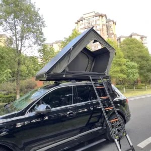 Camping Waterproof Rooftop Tent Aluminum Hard Shell for 3 4 Person With Skylight Roof Top Tent With Annex