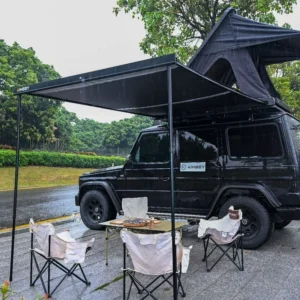 Camping Waterproof Triangular Aluminum Hard Shell Rooftop Car Tent with Roof Rack