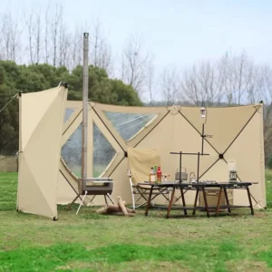 Camping Windbreak Outdoor Windproof Curtain Barbecue Folding Enclosure Wind-blocking Cover Fabric
