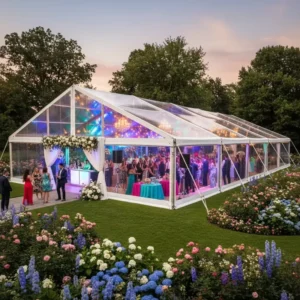 Canopy Tent for Outdoor Wedding Party Heavy Duty Tents for Events 100 People Removable Waterproof Sidewalls 20x40ft 6x12m