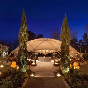 Canvas Dome Tent for Outdoor Bistro, Restaurant, and Bar Events