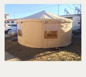 Canvas Round Yurt Tent with Aluminium Poles