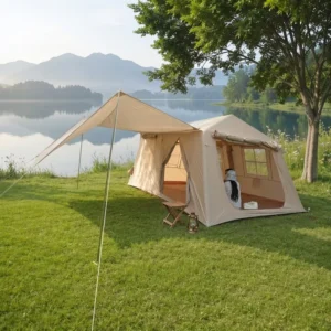 Canyon Inflatable Cabin Shelter 420D Oxford 396x270x200cm Khaki PVC Airbeam Tourism Glamping