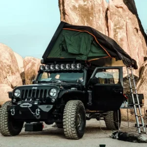 Car Accessories Summer Tent Hardtop with ABS Shell and Waterproof Oxford Fabric 4 Person Capacity Semi Automatic Side Opening