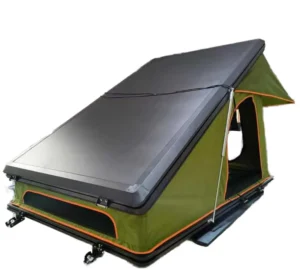 Car Aluminum Triangle Clamshell Hard Shell Roof Top Tent 4 Person Camping