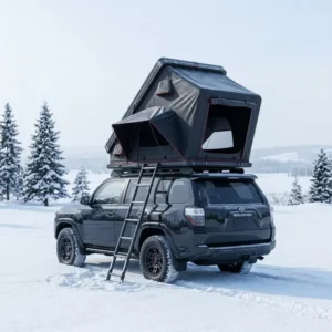 Car Camping Aluminum Hard Shell Rooftop Tent, Oxford Polyester Fabric, Portable Outdoor Shelter