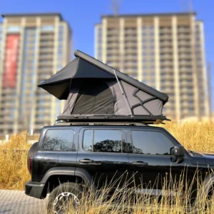 Car Camping Portable Ultra Thin 11CM Height Aluminum Rooftop Tent Lightweight 60KG Hard Shell Four season Automatic Opening