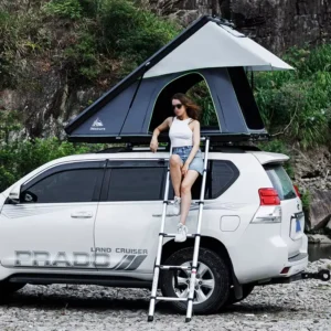 Car Roof Top Camping Tent Hard Shell Aluminum Waterproof Quick Automatic Opening 3 Season Easy Install for SUV Jeep