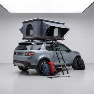 Car Roof Top Tent 3-4 Person Hardtop Canvas Double Layer Four-Season Waterproof Camping Tent for 4×4 Vehicles