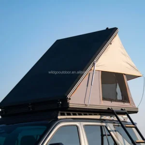Car Rooftop Tent 1-2 Person Four-Season Stainless Steel Poles Aluminum Honeycomb Base Waterproof Fabric