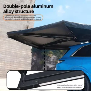 Car Side Awning Rooftop Shade Tent Aluminum Alloy Frame Sun Protection Rainproof Vehicle Mounted Canopy