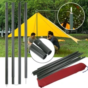 Carbon Fiber Portable Telescopic Adjustable Camping Tent Pole for Tarp