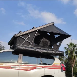 Ce Certificated Triangle Camping Rooftop Tent Wind Resistant Hard Shell Car Roof Tent for Outdoor Camping