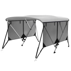 China Factory 3-Bow Aluminum Bimini Top Boat Canopy with Sidewalls