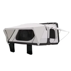 China Hydraulic Lift Waterproof One Bedroom Wildland Proof Roof Top Camping Tent Four Season Aluminum Frame Oxford Cloth