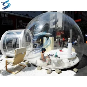 China Large Transparent Inflatable Clear Pub Party Floating Camping Bubble Tent House Clear Bubble Tent House