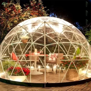 China Manufacturer Transparent Igloo PVC Dome Tent Four-Season Waterproof Customizable Size for Hotels Cafes Villas Resorts
